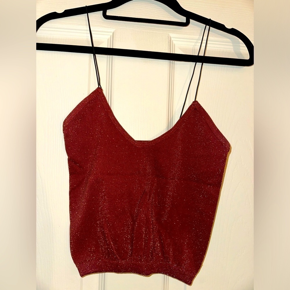 Intimately free people women’s glittery crop top cami XS party going out